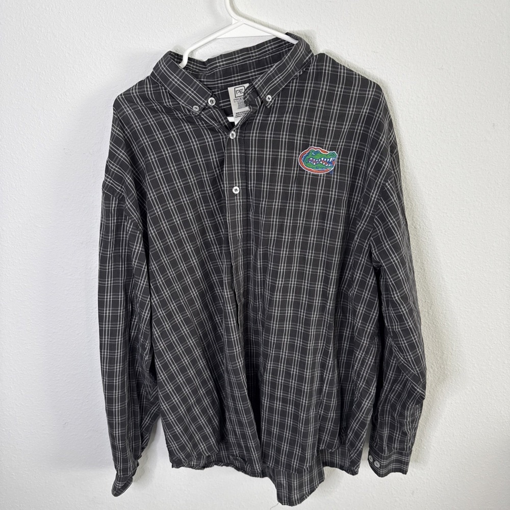 University Florida Gators Size XL Men's Button Up Shirt Black White Proedge